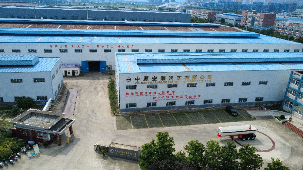 aerial view of  the factory